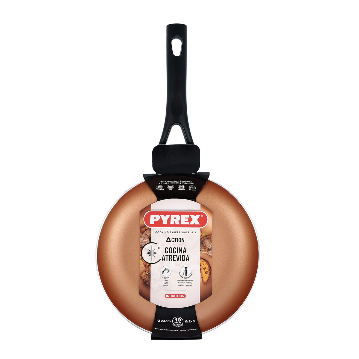 Stegepande Pyrex Action Stemplet aluminium Kobber 24 cm